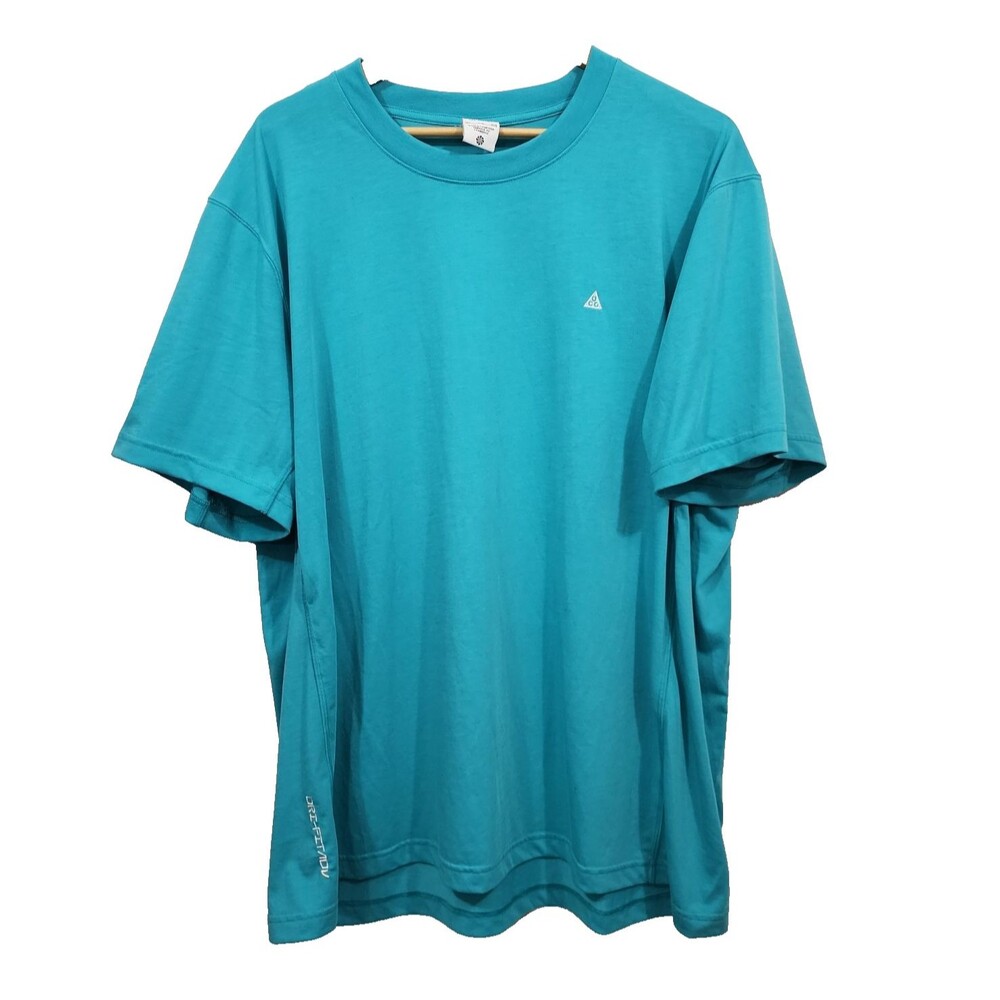 Nike ACG Dri Fit Adv T-Shirt Turquoise Mens XXL Goat Rocks FN8411-437 Stretch